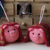 Pigs in Blankets handmade christmas tree bauble decorations READY TO SHIP