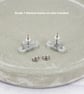 Titanium stud uterus acrylic stud earrings - Holographic glitter - Image 3