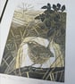 Little Jenny Wren - linoprint - Image 1