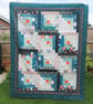 Ruby Star Purl Modern fabric Log Cabin Patchwork Quilt