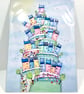 Print - Whimsical Colourful Houses - print only or framed print - Image 5