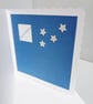 New Baby Card for a Baby Boy in Blue and Silver - Image 3