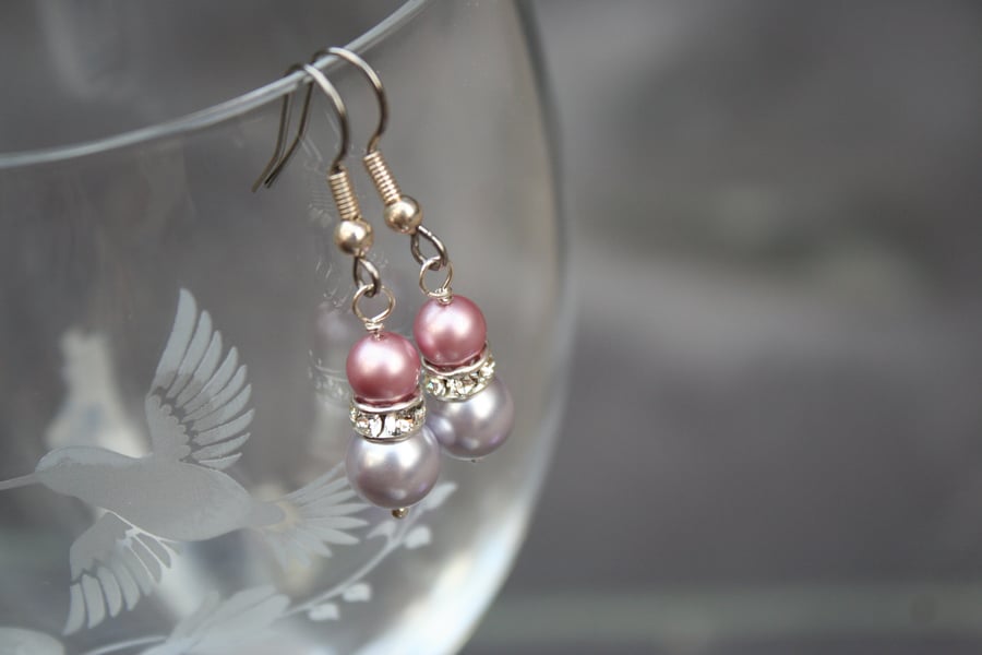 Crystal Pearl Earrings