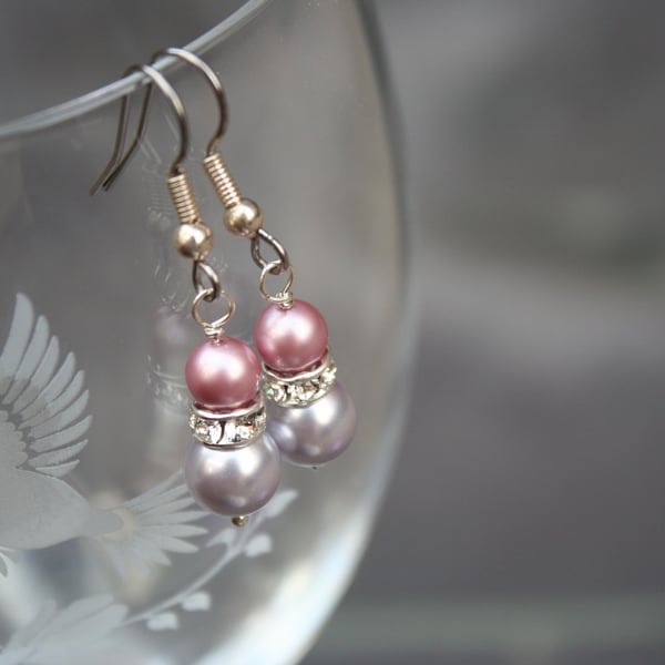 Crystal Pearl Earrings