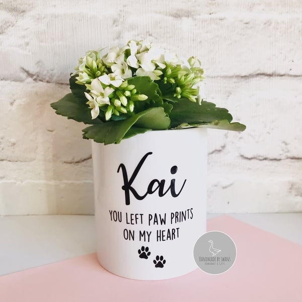 Plant pot, Pet loss, dog memorial, pet memorial gift, in memory of, special gift