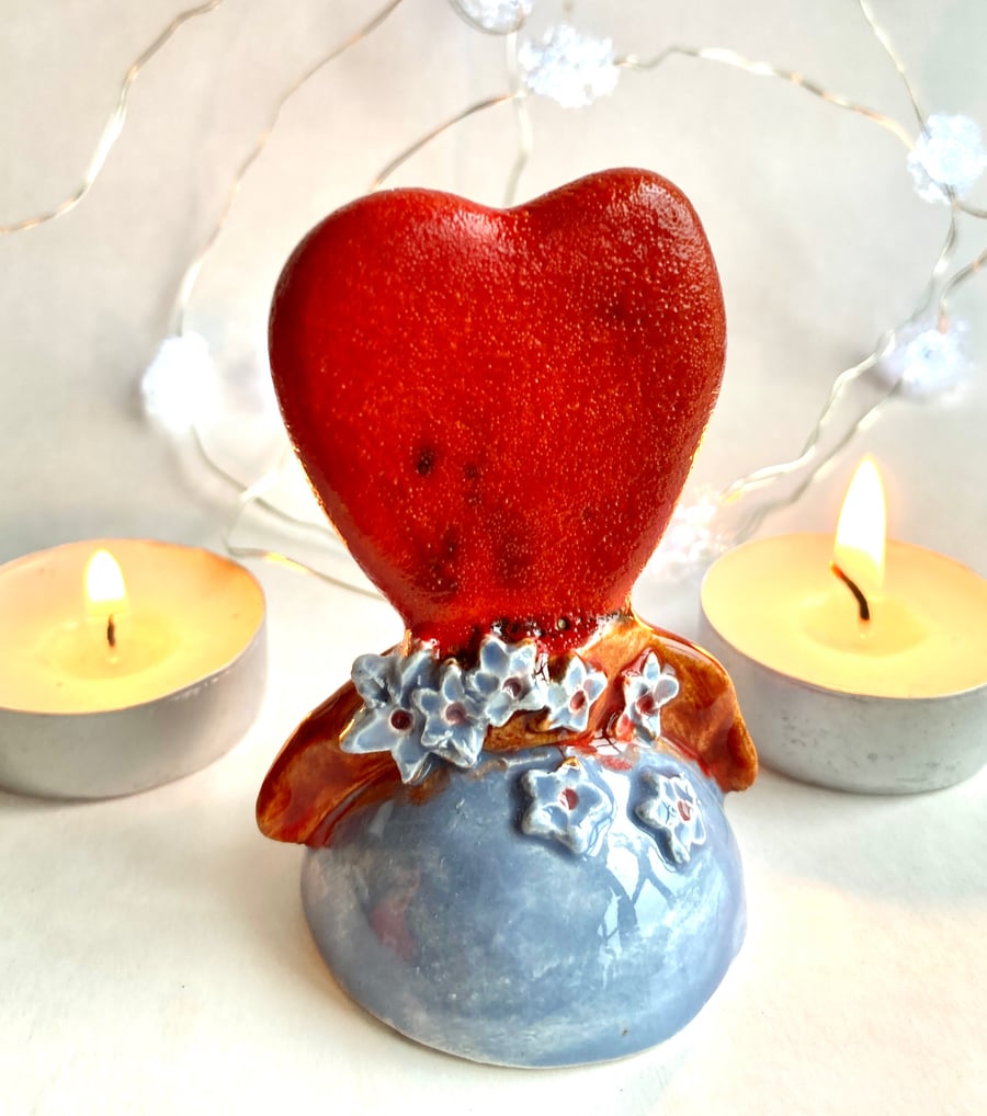 Heart and Flowers Candle Snuffer Ornament
