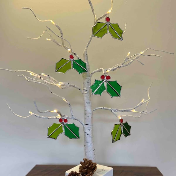 Holly & Berry Christmas tree decoration in Folksy