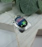 Aurora Seascape Necklace, Sterling Silver and Glass Artisan Pendant  - Image 3