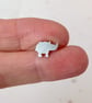 Recycled Sterling Silver Rhino Stud Earrings – Cute Handmade Animal Jewellery  - Image 4