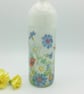 Decoupage bottle light with summer flowers - Image 9