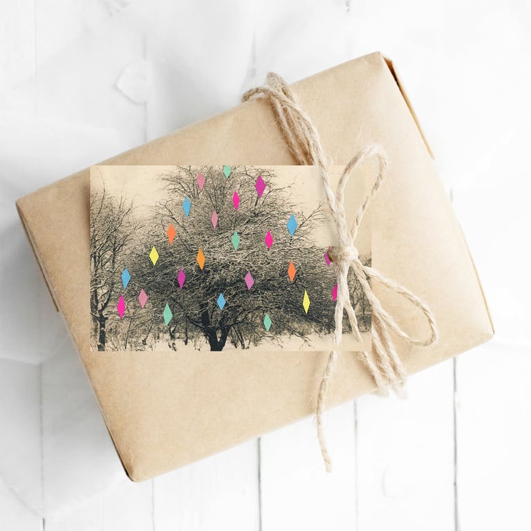 Set of 12 Christmas Tree Gift Tags - A Quiet Christmas