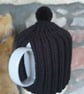 Tea Cosy for Le Creuset Medium Grand 1.3L Tea Pot, Hand Knitted, Solid Black - Image 3