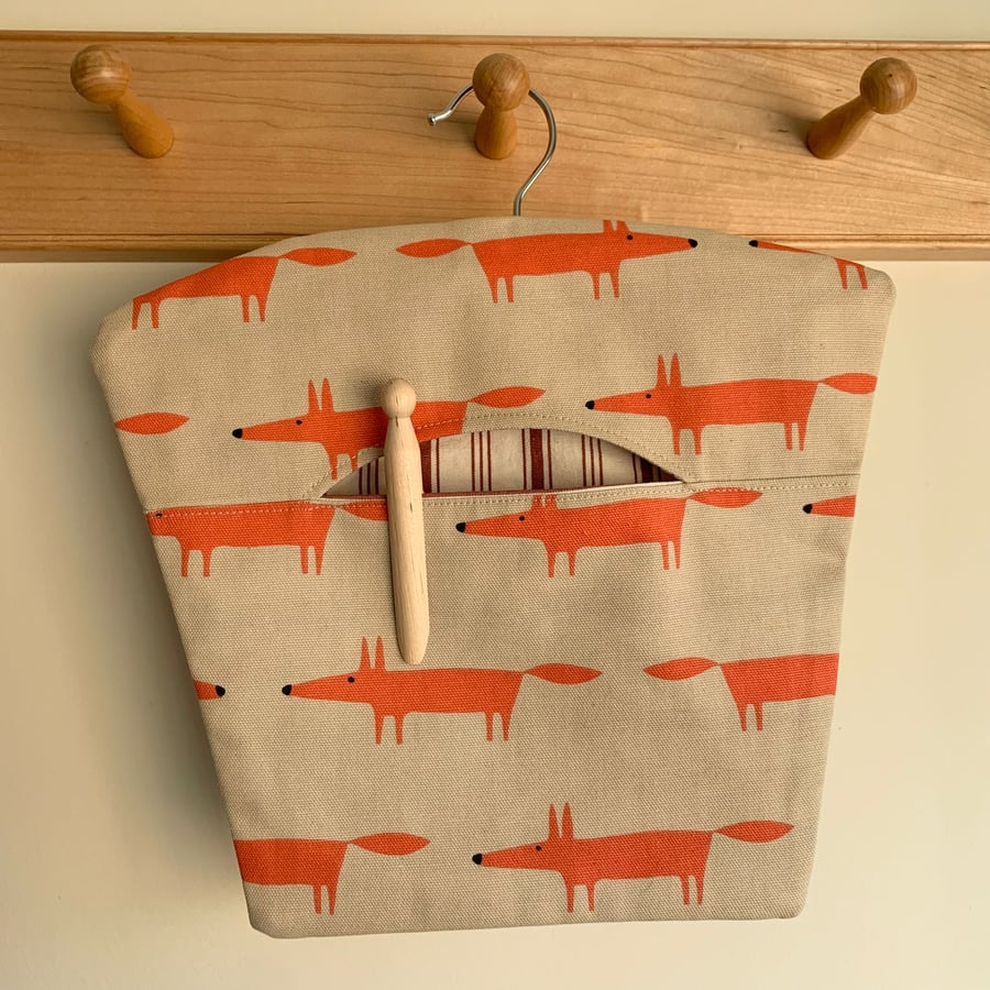 Little fox peg bag