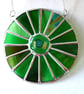 Green Suncatcher Stained Glass Handmade Colour Wheel Handmade - Image 4