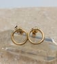 9ct Gold Circle Stud Earrings - Image 5