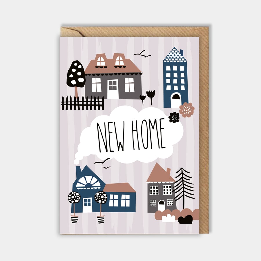 New Home greeting card - moving card 