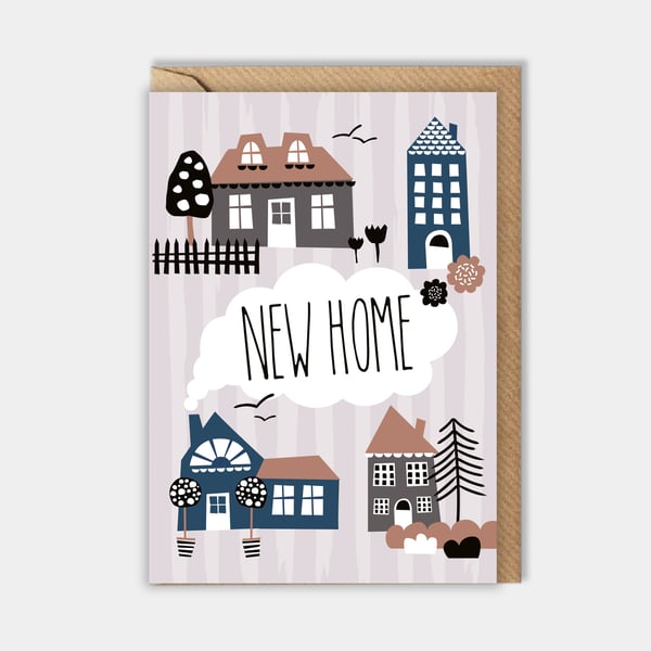 New Home greeting card - moving card 