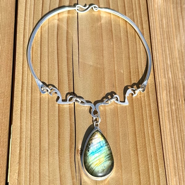 Labradorite statement necklace