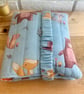 Nappy and Wipes Clutch Bag - Duck Egg Blue Woodland Animals - Image 2