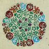 Rambling Roses Mandala Linocut Print