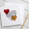 Scandi Love Hearts Valentines Card