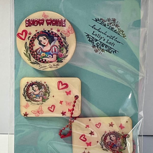 Snow White Princess Set – Magnet & Keyrings