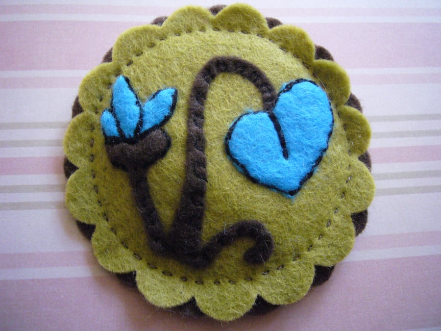 Wholesale Turquoise Flower Brooch