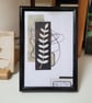 Mixed Media Art Greeting Card - Botanical Silhouette and Thread Panel - Image 3