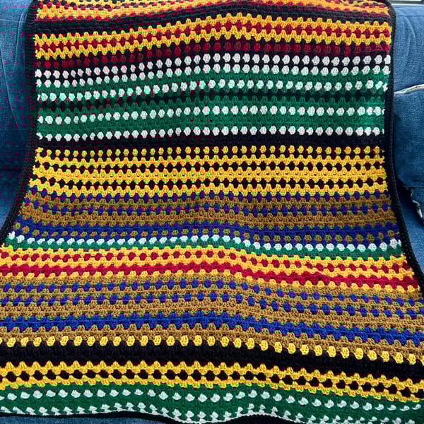 Harry Potter Hogwarts crochet throw