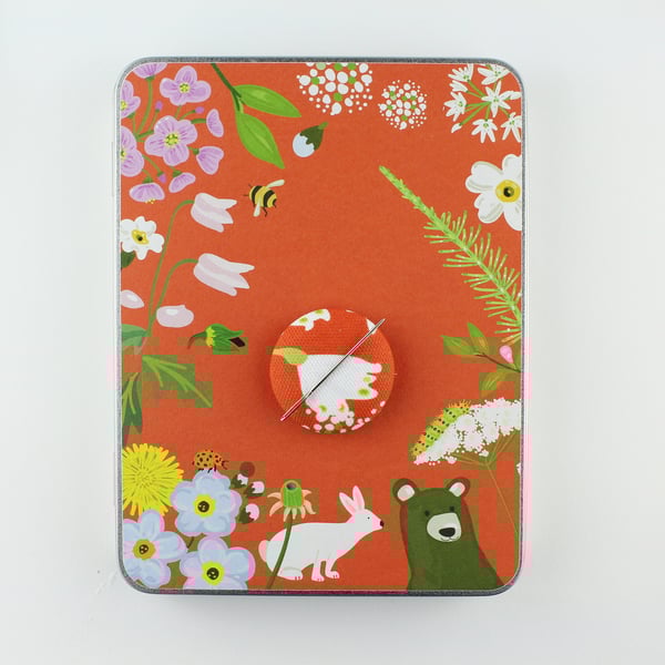 Sewing Tin & Magnetic Needle Minder