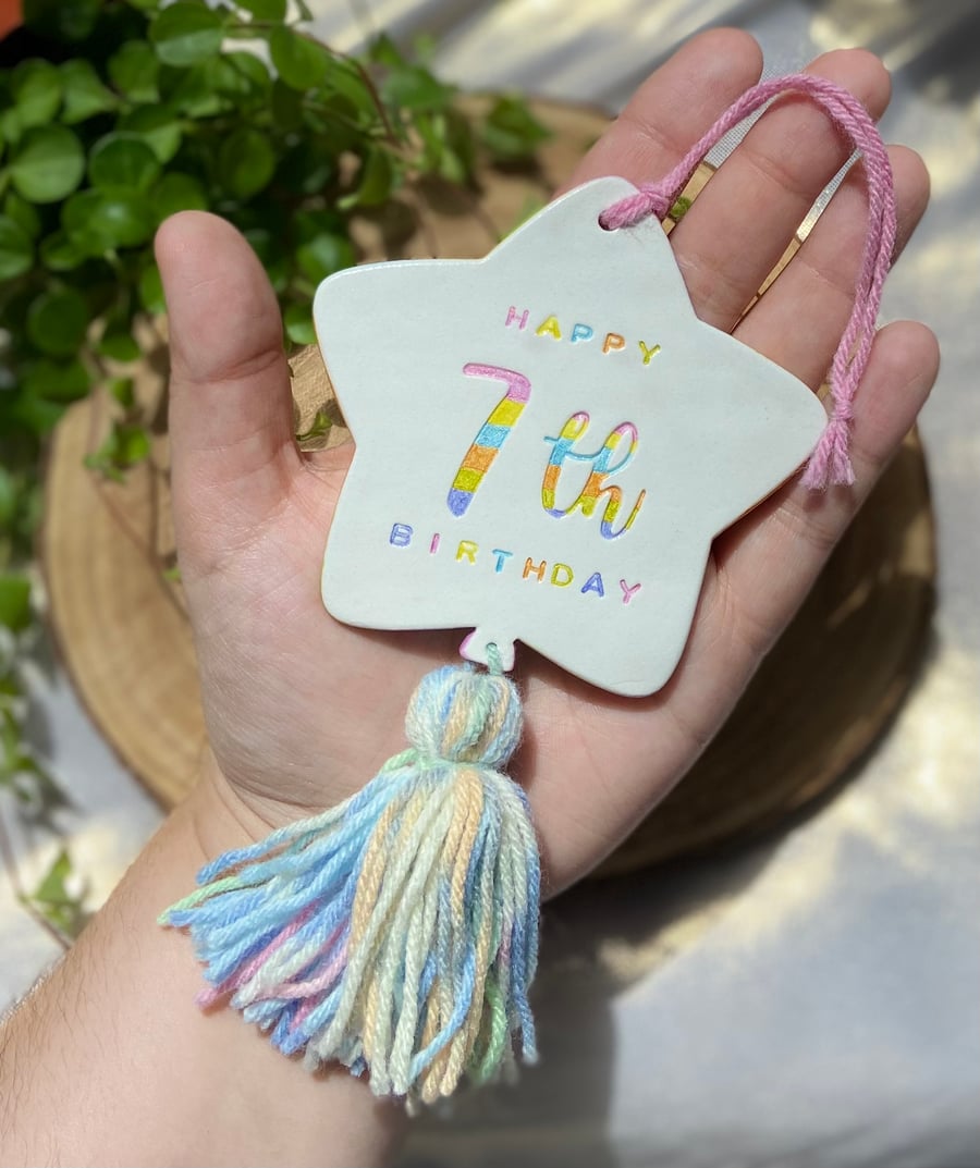 Personalised Birthday Balloon Hanging Decoration