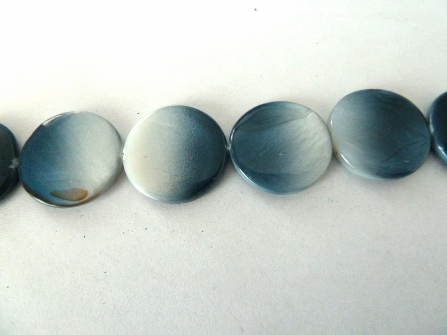 HALF PRICE blue grey shell discs