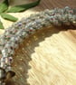 Glitter beaded necklace, rainbow iridescent faceted glass jewellery - Image 2