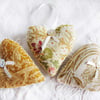 SET OF 3 WILLIAM MORRIS LAVENDER BAGS - HEART SHAPED