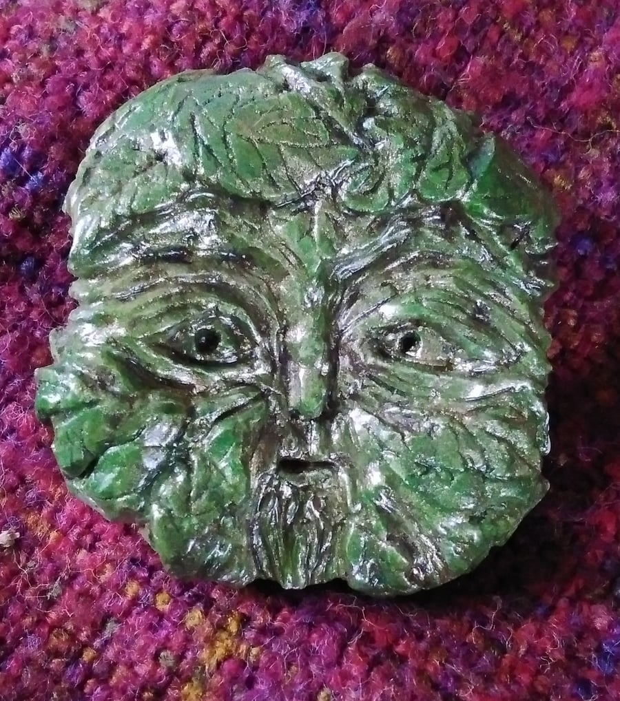 Small-faced Green Man Carving 