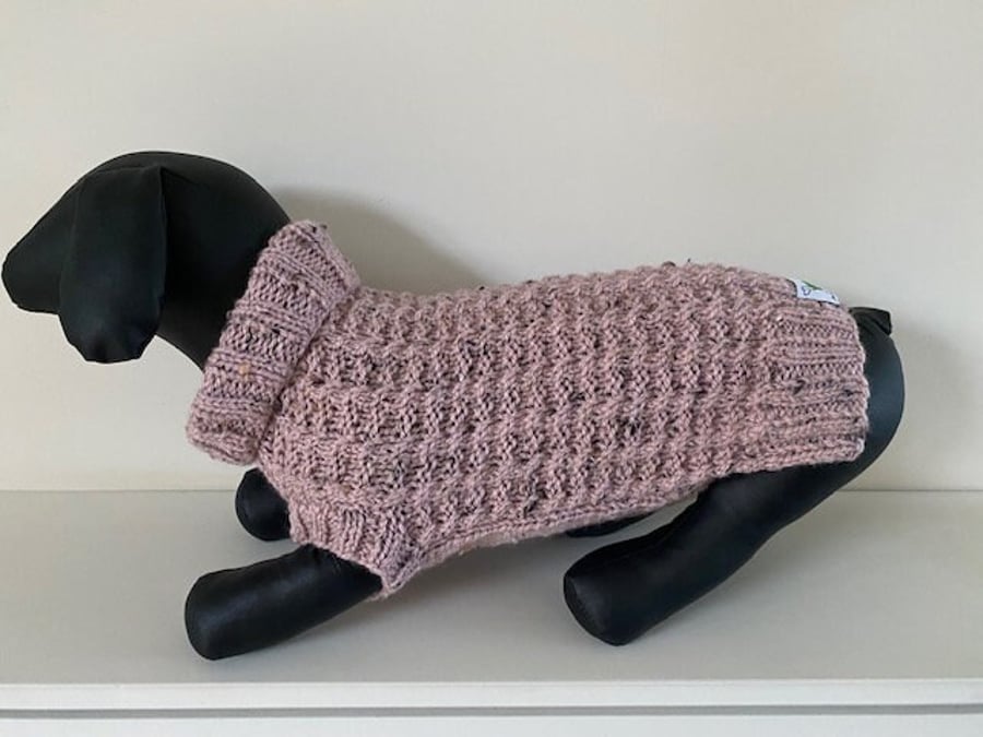 Dog Jumper - Ideal for a Miniature Dachshund or Small Dog, Roll Neck