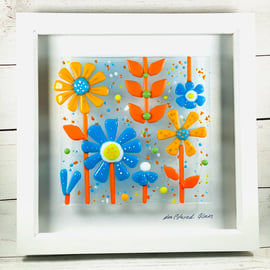 Retro style- fused glass art picture