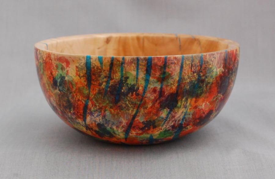 Carnival Bowl in Lime Wood