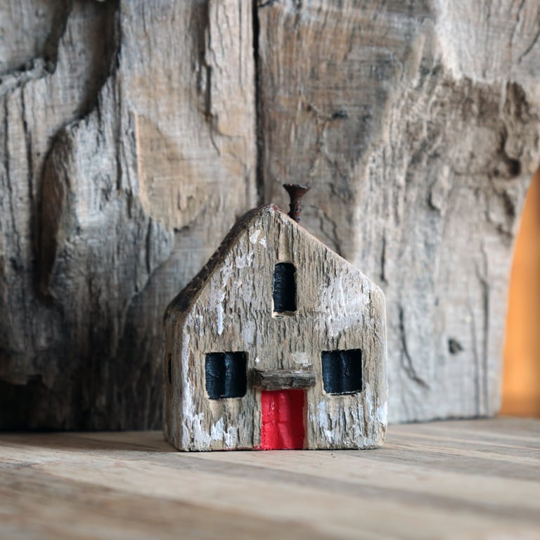 Wonky Driftwood Hoose, Driftwood Art from Scotland No9 