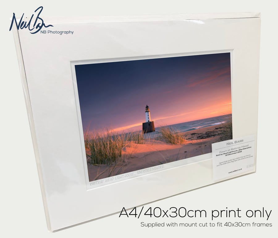 Rattray Head Lighthouse Aberdeenshire Scotland - A4 (40x30cm) Unframed Print