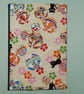 Covered notebook - A6 cats balls and blossom - Image 2