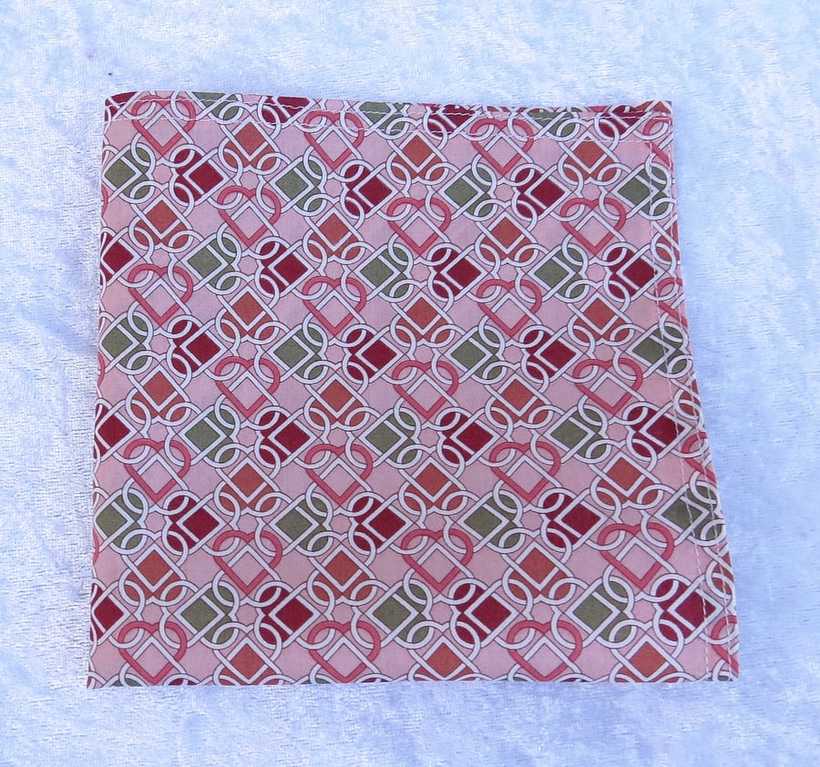 Liberty Tana Lawn handkerchief, ladies handkerchief, hearts