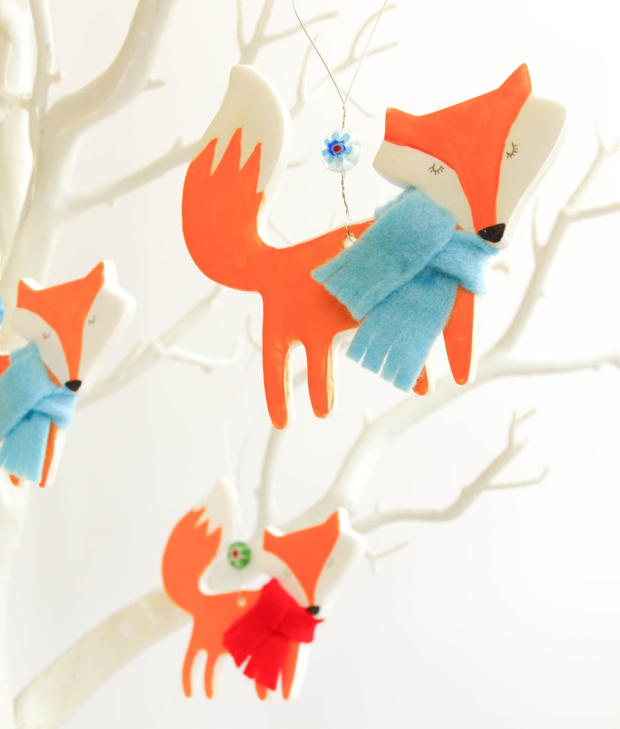 Frosty Fox Christmas Decoration 