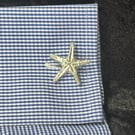 Starfish cufflinks - Hand cast Pewter