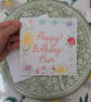 Mum Hand-painted Floral Birthday card 