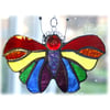 Butterfly Suncatcher Stained Glass Rainbow Handmade 048