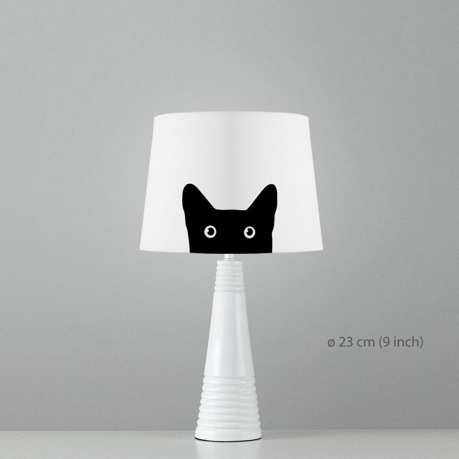 Cat Lampshade. Diameter 23cm (9"). Ceiling or floor, table lamp