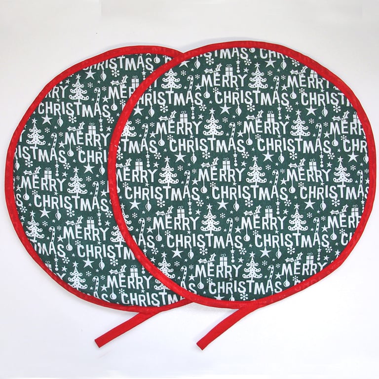 Christmas Aga Hob Lid Cover Pads Merry Xmas Surface Savers Mats