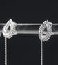 Silver Teardrop Threader Earrings - Image 2