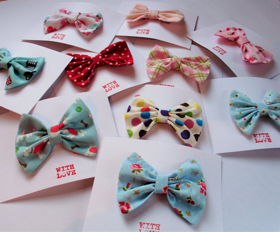 Fabric hair bow, hair clips, hair accessories, girls hair bow